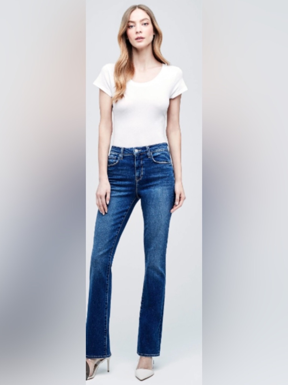 L’Agence Orion Straight Leg Jeans Stretch in Manchester Wash Size 31